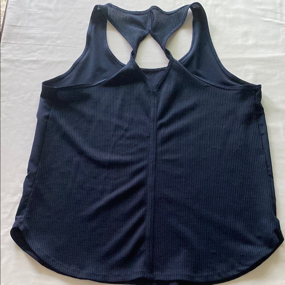 American Eagle Outfitters Blue Cut Out Racerback Tank Top - Picture 2 of 5